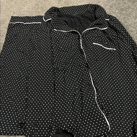 Victoria's Secret Black Dot Modal Long Pajama Set M - Picture 2 of 3